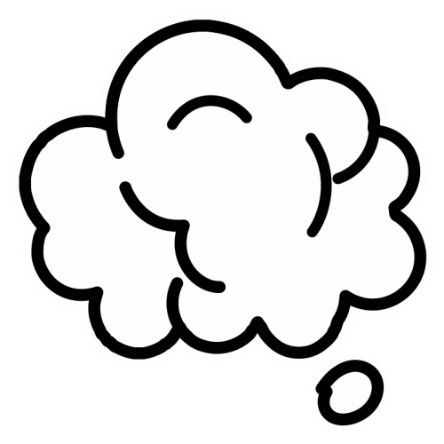 Thought bubble bounce
